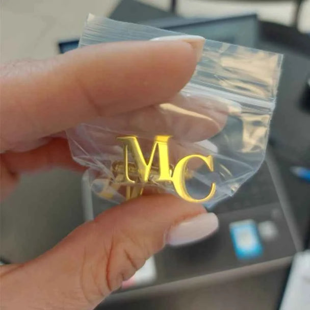 Custom Engraved Letter Name Cufflinks - Mens Wedding Gifts