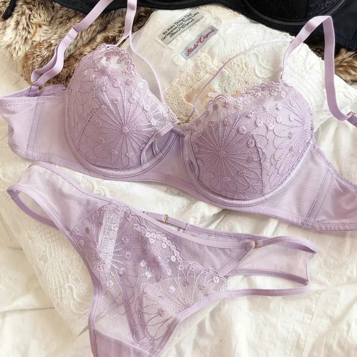Hollow Cross Sling Bra Set
