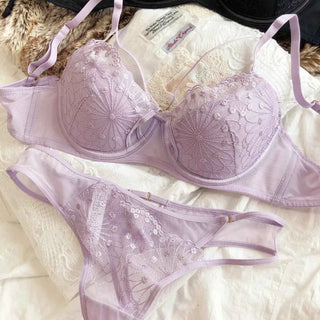 Hollow Cross Sling Bra Set