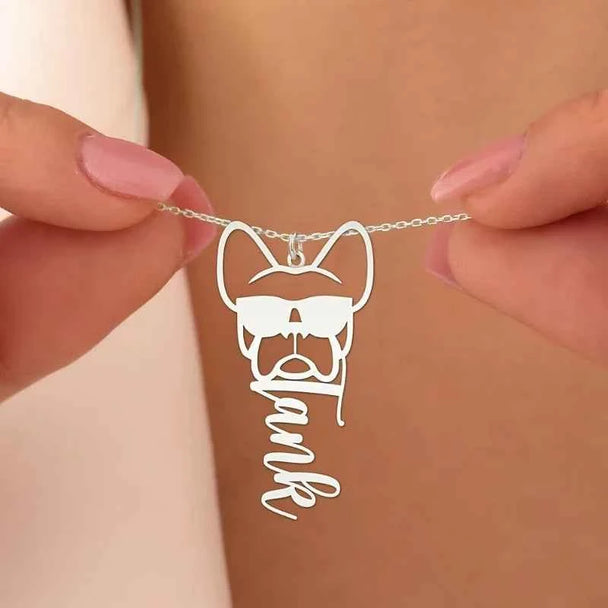 French Bulldog Name Necklace - Pet Lover's Jewelry