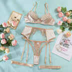 Floral Lace Brazilian Lingerie Set