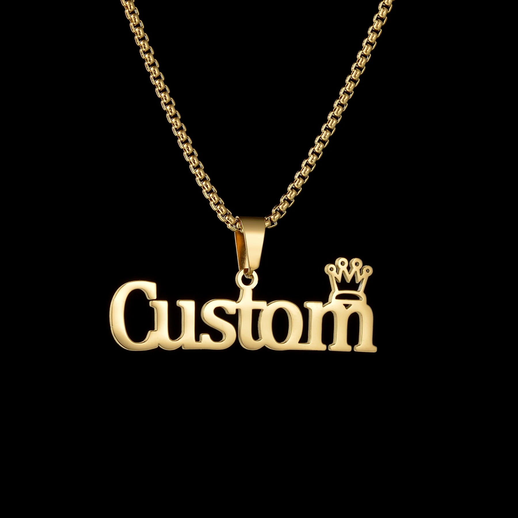 Personalized Name Detachable Pendant Necklace - Cuban Twists Chain - SHOPPERS' CASTLE