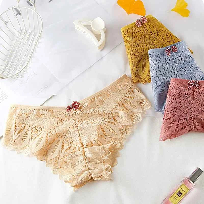 Hollow-Out Lace Low-Waist G-String