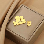 Custom Movie Name Brooch - Geometric Business Party