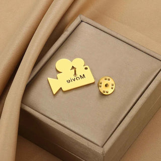 Custom Movie Name Brooch - Geometric Business Party