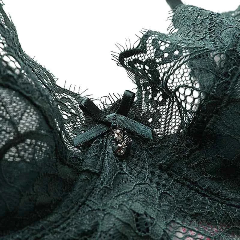 Ultra-Thin Eyelash Lace Bra - Plus Size