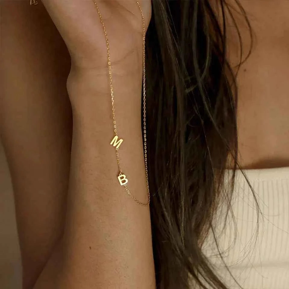 Initial Letter Name Pendant Necklace - Mother's Day Gift