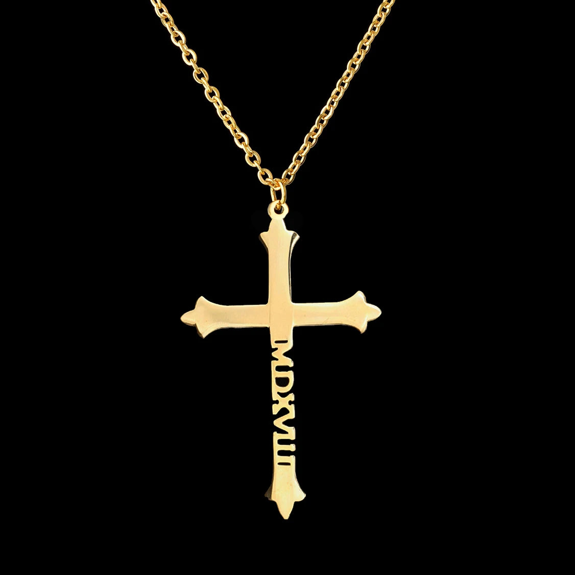 Personalized Name Cross Necklace - Zircon Pendant - SHOPPERS' CASTLE