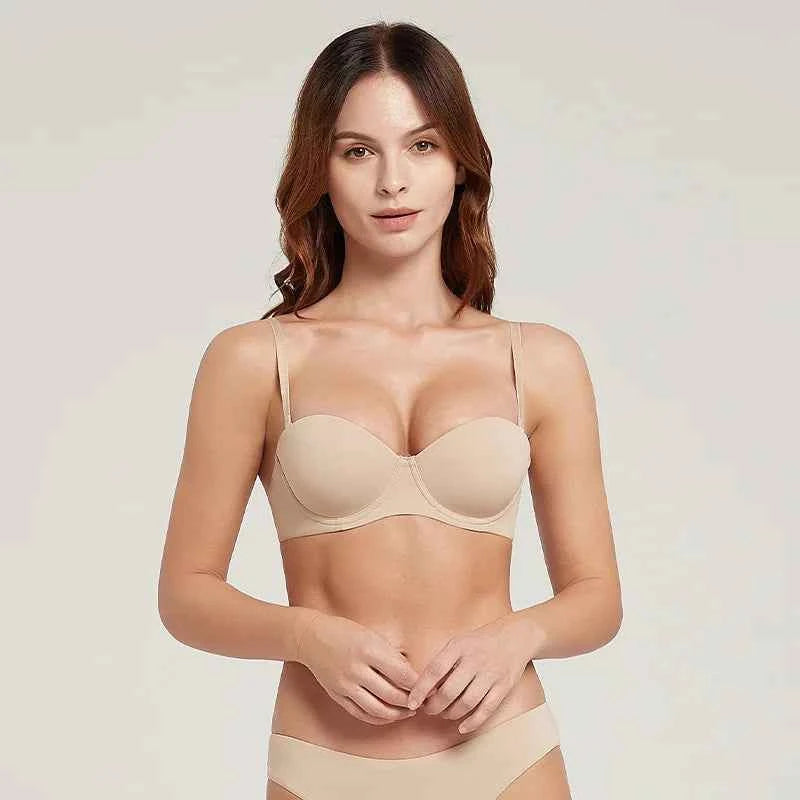 Seamless Half-Cup Push-Up Bra