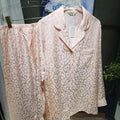 Leopard Print Silk Pajama Set - 19MM - SHOPPERS' CASTLE