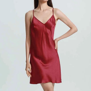 Mulberry Silk Short Nightdress - Breathable Luxury Sleepwear
