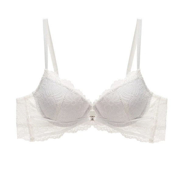 Embroidered Cotton Push-Up Bra - SHOPPERS' CASTLE