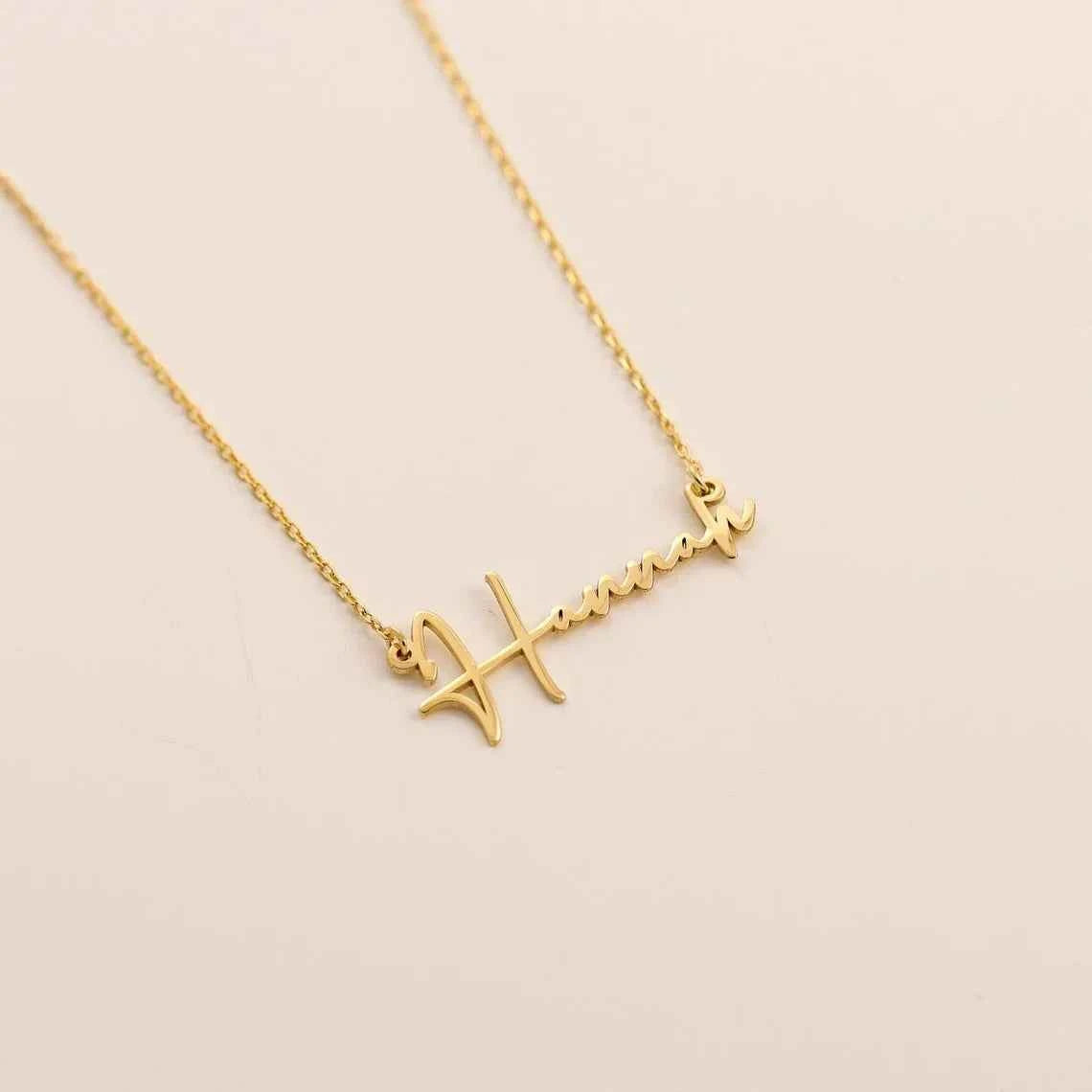 Signature Name Necklace - Personalized Handwriting Style
