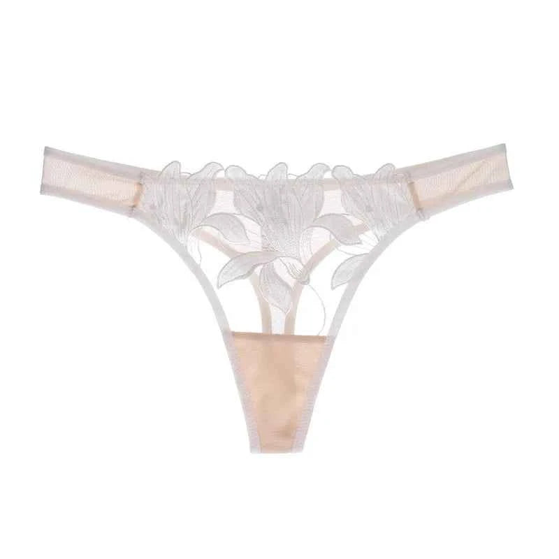 French Lace Embroidered G-String