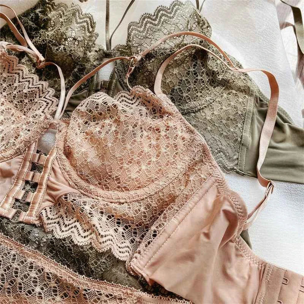 Ultra-Thin Hollow Bra Set