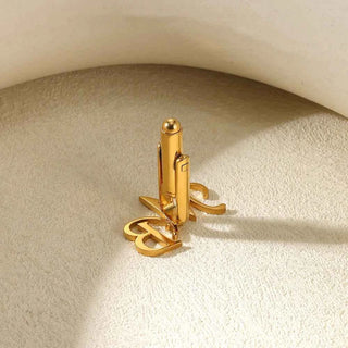 Customized Initial Letter Cufflinks - Groom Wedding Jewelry