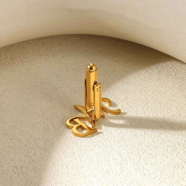 Customized Initial Letter Cufflinks - Groom Wedding Jewelry