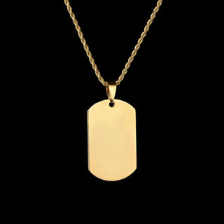Custom Square Pendant Necklace - Engravable Text & Picture Design - SHOPPERS' CASTLE