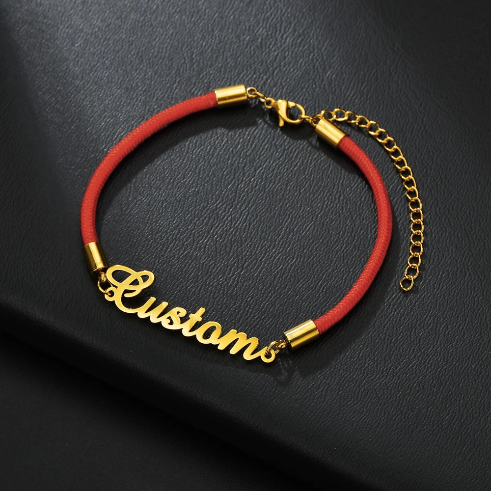 Custom Name Anklet - Thick Chain with Charms - SHOPPERS' CASTLE