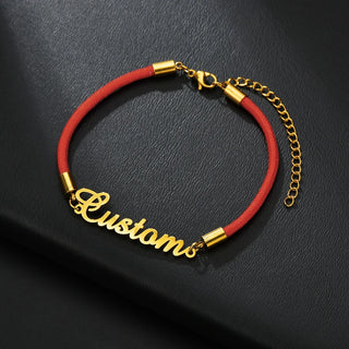 Custom Name Anklet - Thick Chain with Charms - SHOPPERS' CASTLE