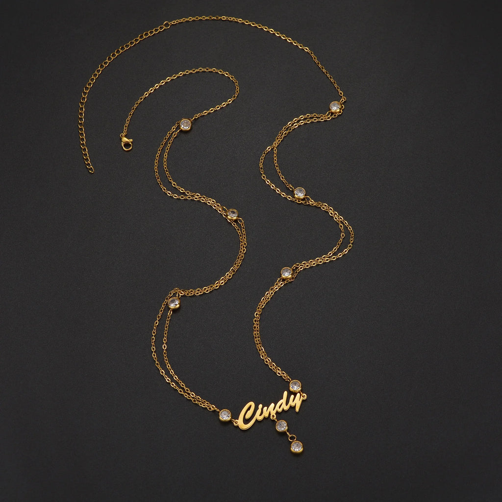 Custom Name Waist Chain with Stone - Sexy Beach Belly Chain - SHOPPERS' CASTLE
