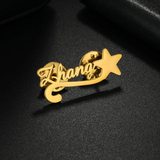 Personalized Name Logo Brooch - Butterfly Buckle Pin - SHOPPERS' CASTLE