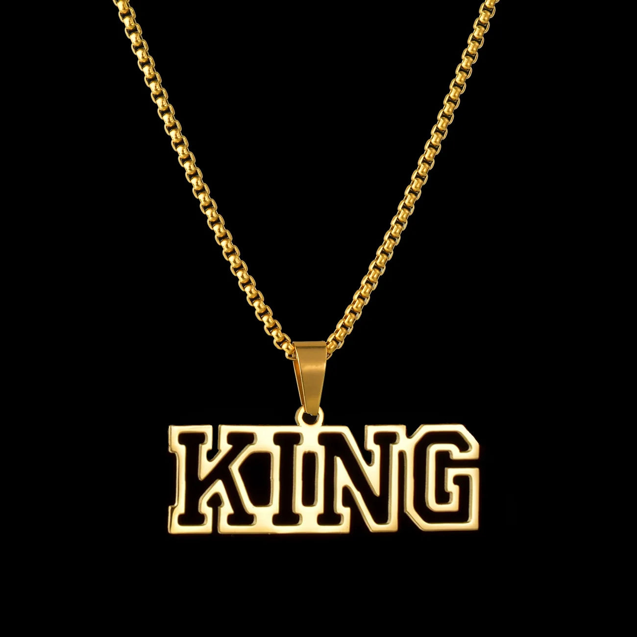 Personalized Name Hollow Crown Twist Chain Necklace - Pendant - SHOPPERS' CASTLE