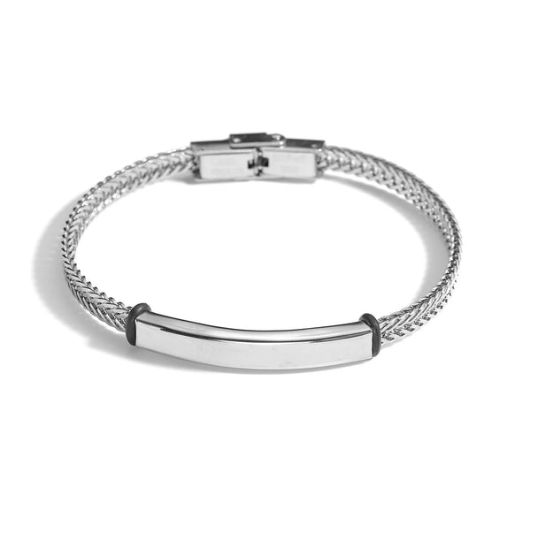 Punk Engrave Name Bracelet - Stainless Steel Chain - SHOPPERS' CASTLE