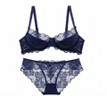 Hollow-Out Embroidered Bra - Plus Size