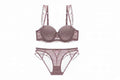 Deep V Embroidered Push-Up Bra