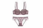 Deep V Embroidered Push-Up Bra