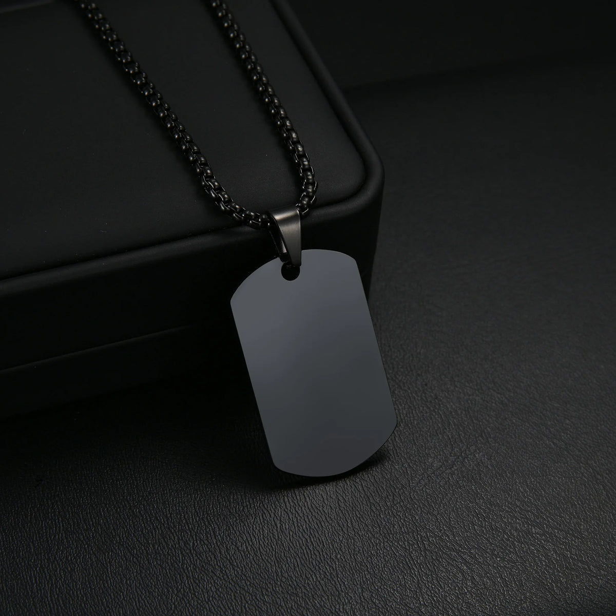 Custom Square Pendant Necklace - Engravable Text & Picture Design - SHOPPERS' CASTLE