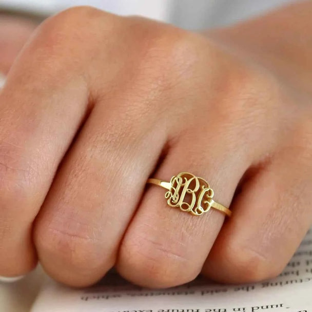 Vintage Custom Initial Monogram Ring