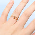 Custom Name Ring with Multiple Patterns - Adjustable