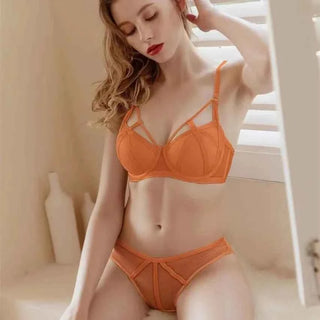 Classic Bandage Temptation Lace Push-Up Bra Set - Plus Size