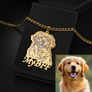 Engrave Picture Custom Name Choker Necklace - Family Gift - SHOPPERS' CASTLE