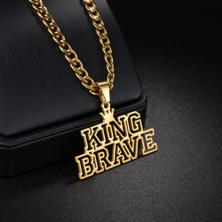 Personalized Name Hollow Crown Twist Chain Necklace - Pendant - SHOPPERS' CASTLE