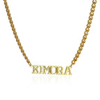 Custom Name Flat Chain Nameplate Necklace - Girlfriend Gift