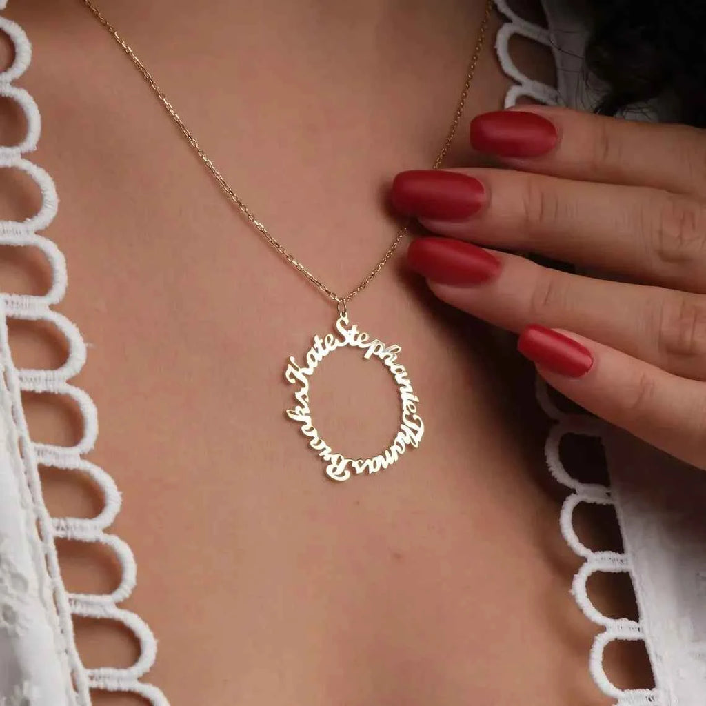 Custom Multiple Round Pendant Necklace - Family Member