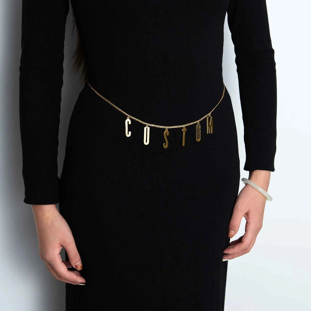 Personalized Name 2 Layer Waist Chain - Sexy Body Chain