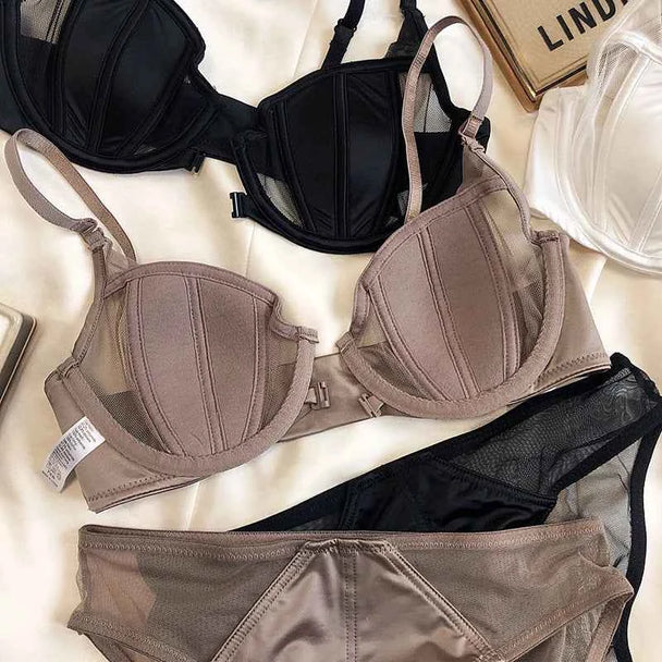 Front Buckle Push-Up Bra Set