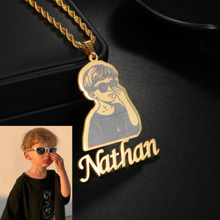 Engrave Picture Custom Name Choker Necklace - Family Gift - SHOPPERS' CASTLE