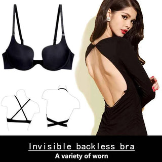 Deep U Plunge Seamless Push-Up Bra