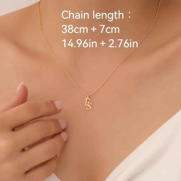 Geometric Initial Letter Necklace - Wedding Party Jewelry