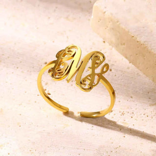 Vintage Custom Initial Monogram Ring