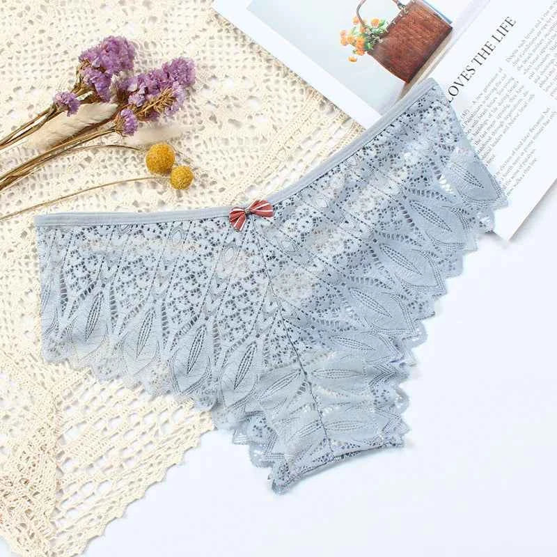 Hollow-Out Lace Low-Waist G-String