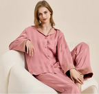 Striped Long Sleeve Pajama Set - SHOPPERS' CASTLE