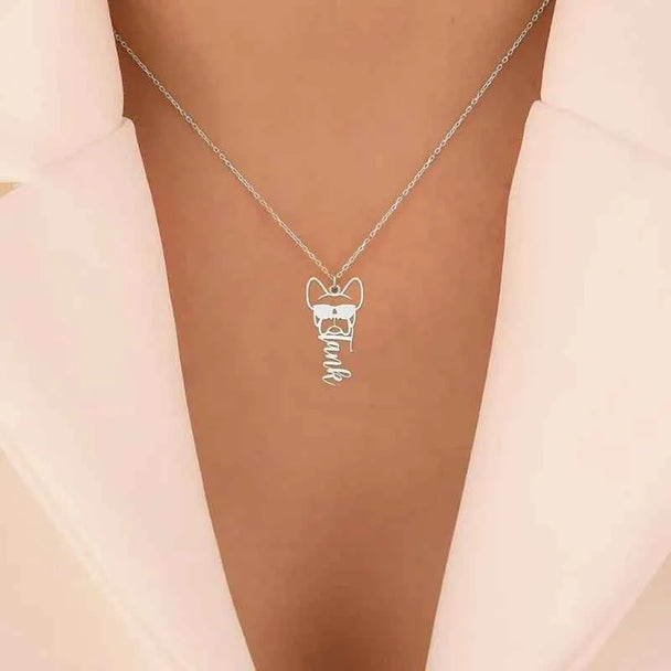 French Bulldog Name Necklace - Pet Lover's Jewelry
