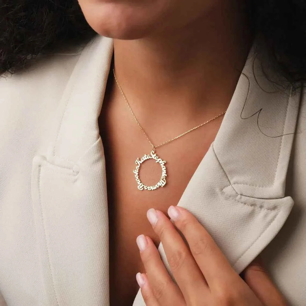 Custom Multiple Round Pendant Necklace - Family Member