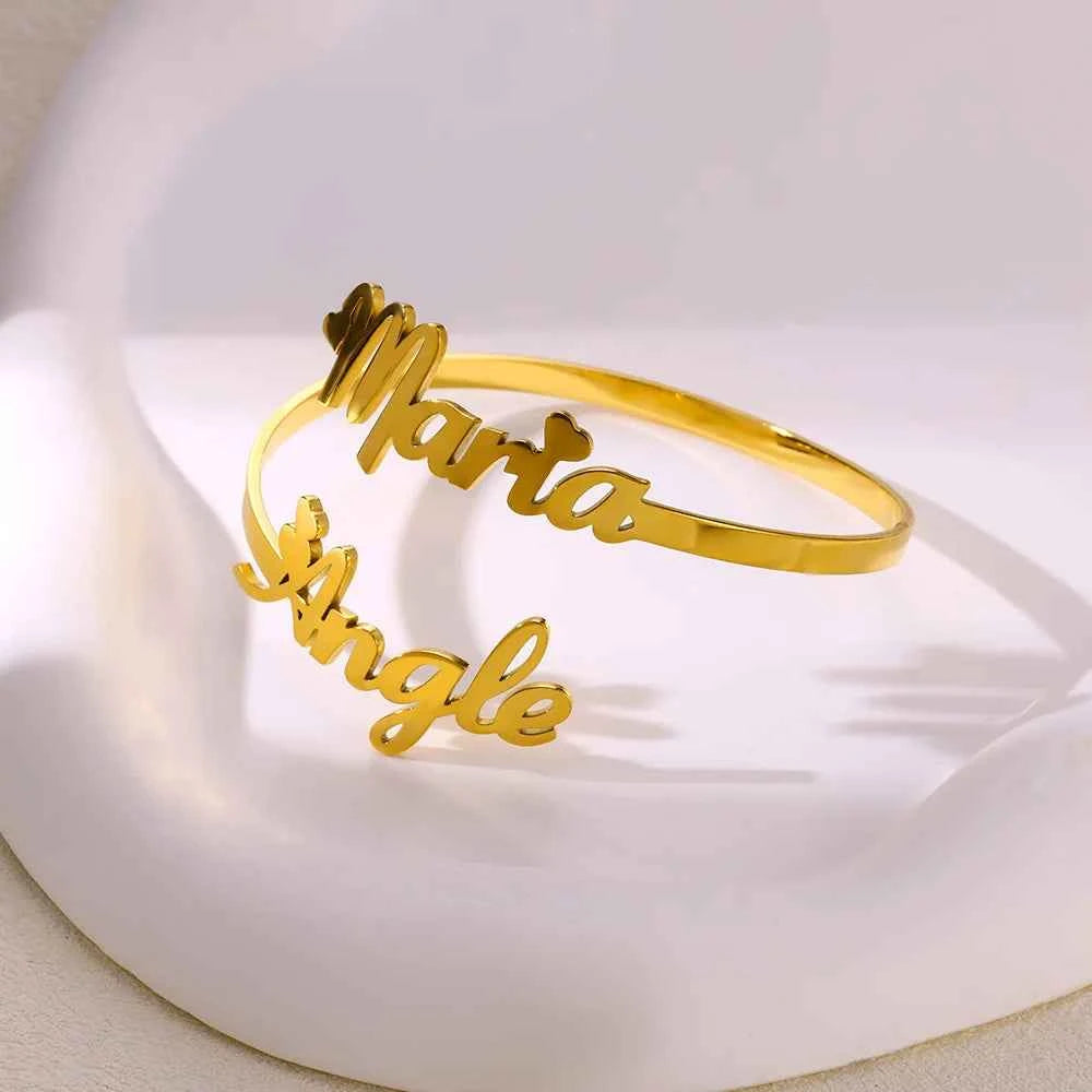 Custom Rose Name Geometric Bracelet